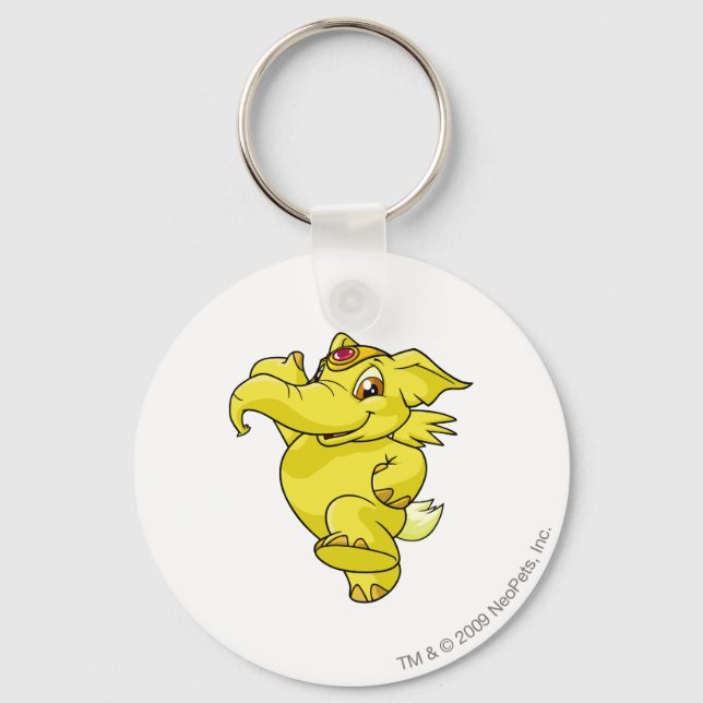 Elephante Yellow Key Ring (Front)