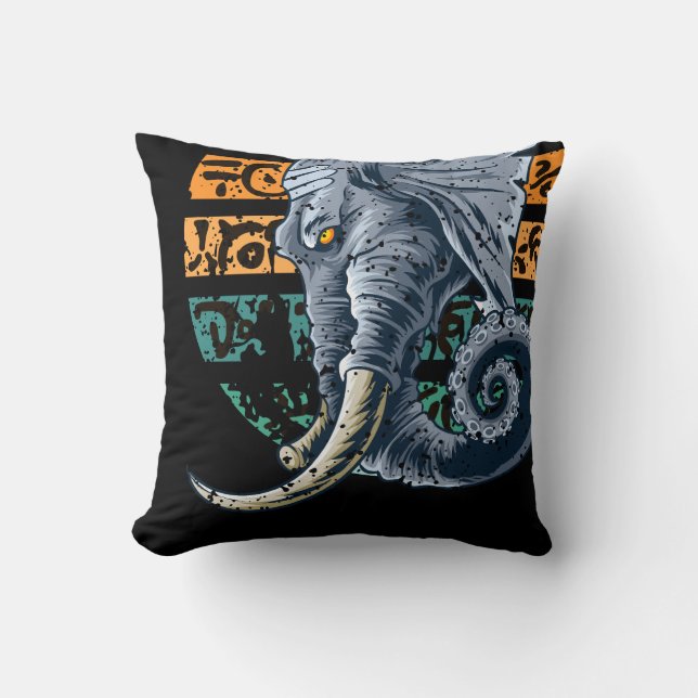 Elephantopus Elephant Tentacle Trunk Lovecraft Cushion (Front)