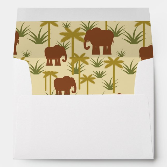 Elephants And Palms In Camouflage Envelopes (Back (Bottom))