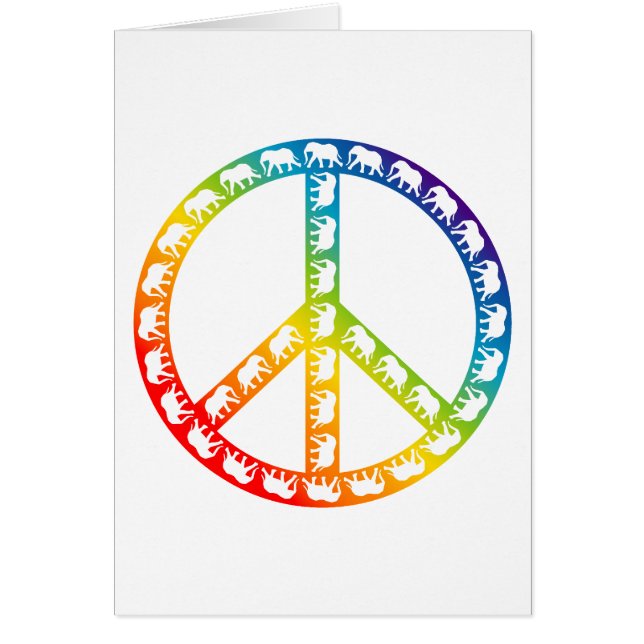 Elephants and Peace Symbol (Front)