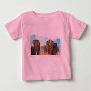 Elephants Animals Safari Destiny Peace Love Baby T-Shirt