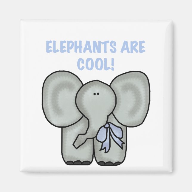 Elephants Are Cool Tshirts and Gifts Magnet (Front)