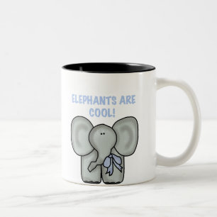 Elephants Are Cool Two-Tone Coffee Mug