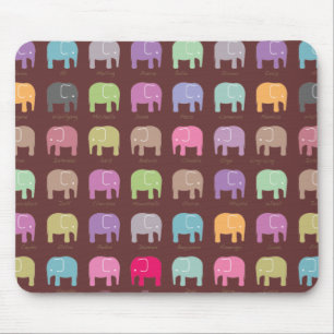 Elephants are your best friends Mouse Pad - brown
