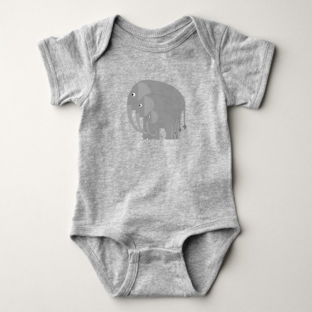 Elephants Baby Bodysuit (Front)