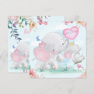 Elephants Baby Shower Invitation