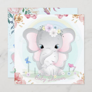 Elephants Baby Shower Invitation