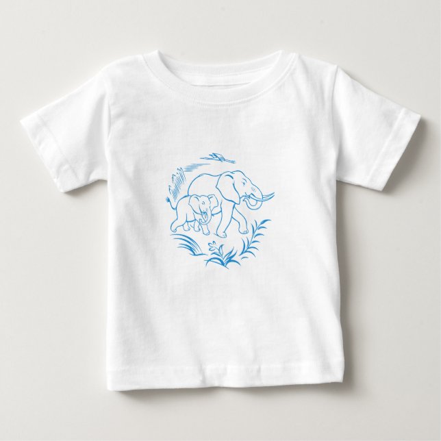 Elephants  baby T-Shirt (Front)