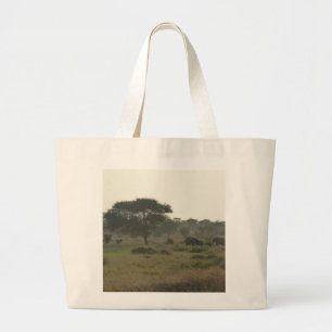 Elephants Bag, African Safari Collection Large Tote Bag