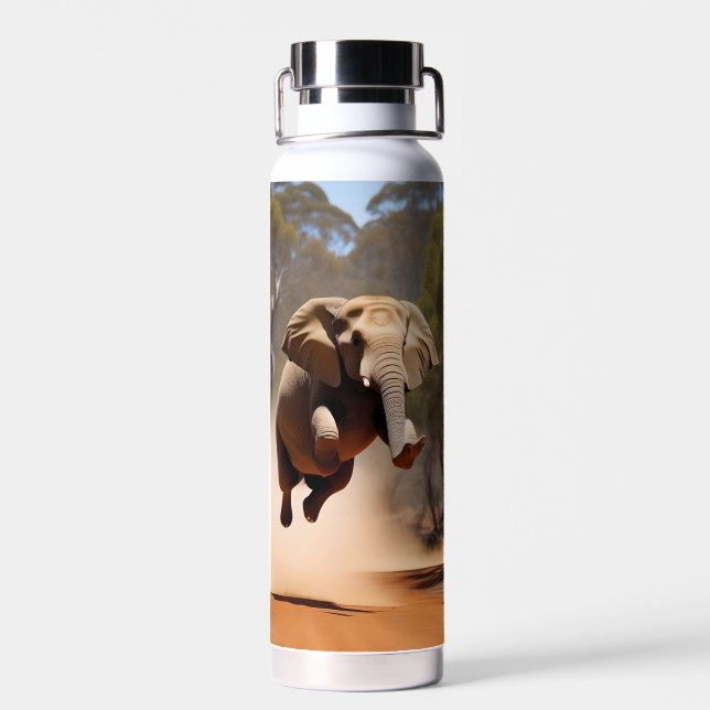 Elephants Can Jump,  Water Bottle (Back)