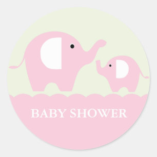 Elephants Classic Round Sticker