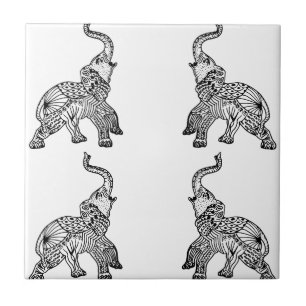 Elephants commands it ceramic tile
