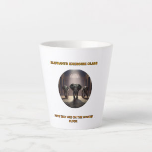 Elephants Dance Class Latte Mug