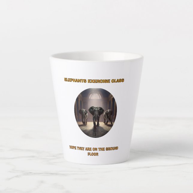 Elephants Dance Class Latte Mug (Front)