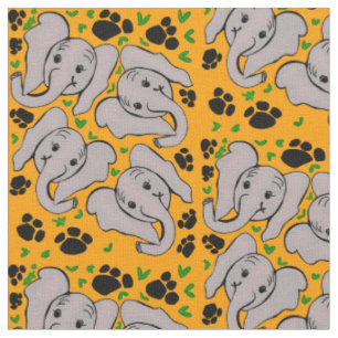 elephants fabric