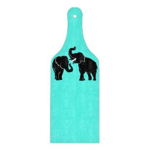 Elephants Family Cutting Board - Custom Colors