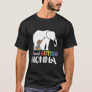 Elephants Hugging Together Proud Autism Nonna Acce T-Shirt