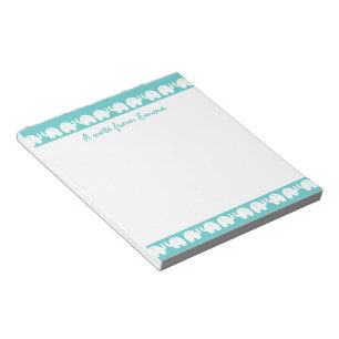 Elephants in a Row Notepad