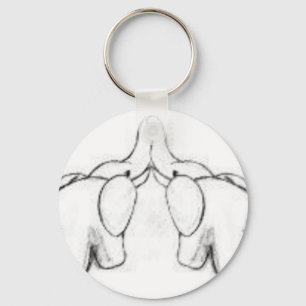 Elephants In love Key Ring