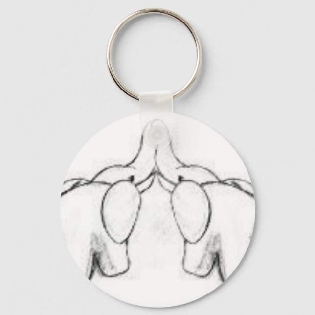Elephants In love Key Ring (Front)