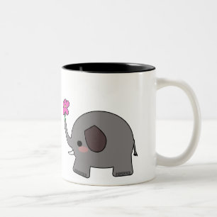 Elephants in Love Two-Tone Coffee Mug