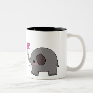 Elephants in Love Two-Tone Coffee Mug