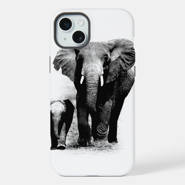 Elephants iPhone Case (Back)