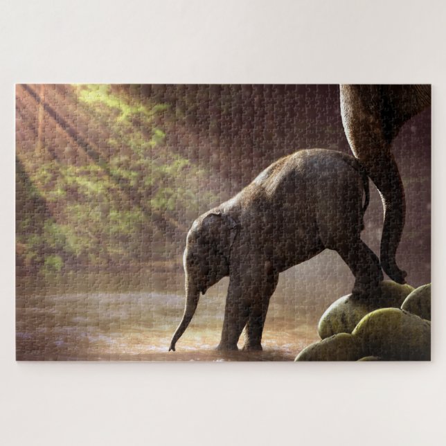 Elephants Jigsaw Puzzle (Horizontal)
