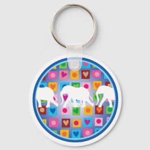 "Elephants" Keychain