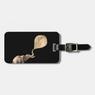 Elephants Make Full Moon Luggage Tag