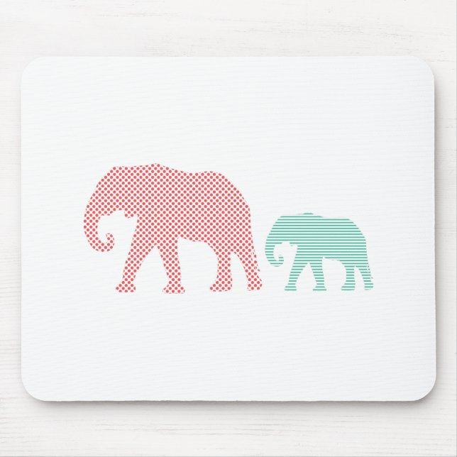 Elephants Mouse Pad (Front)