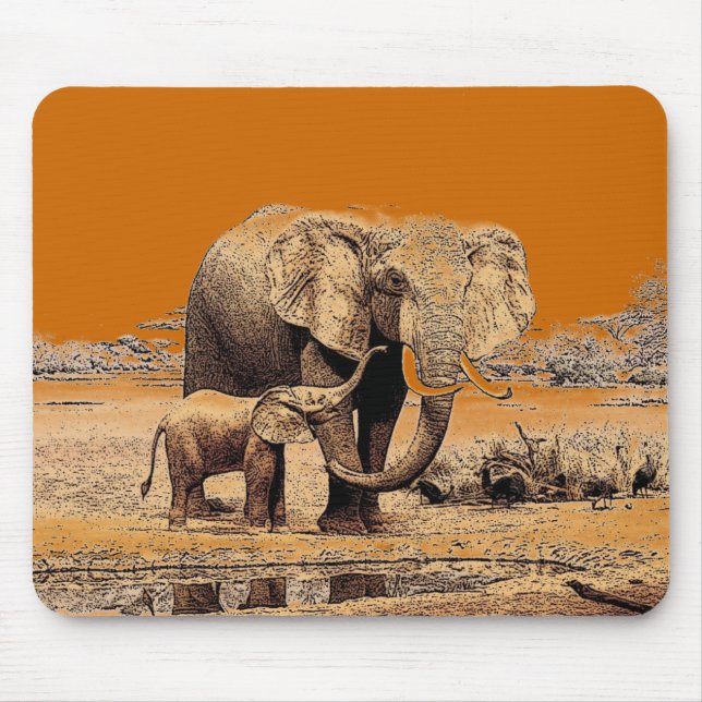 Elephants Mousepad (Front)