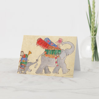 Elephants' Moving Day Card