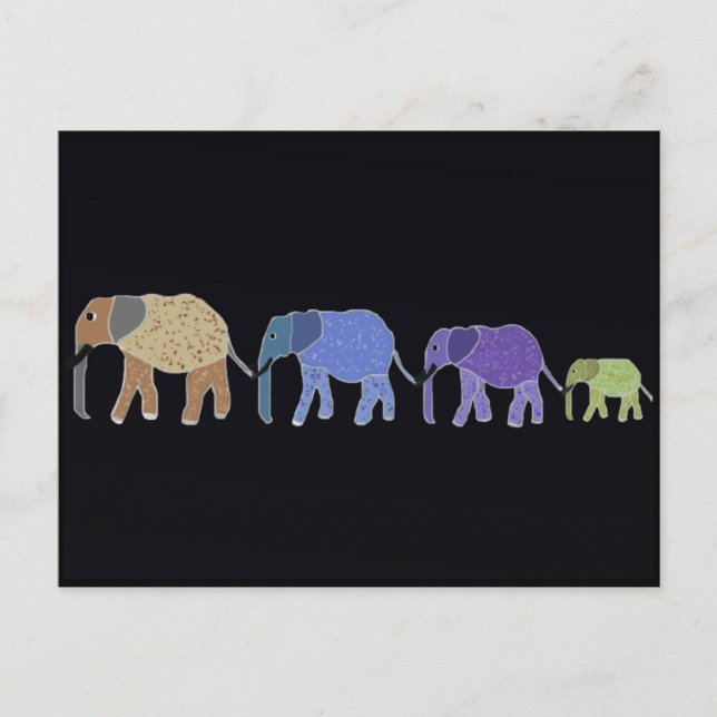 Elephants Never Forget Postcard (Front)