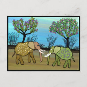 Elephants Never Forget Postcard