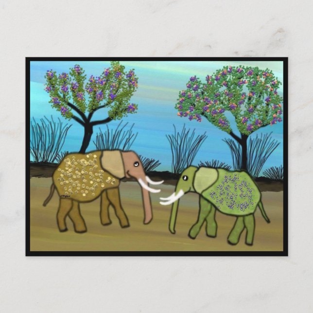 Elephants Never Forget Postcard (Front)