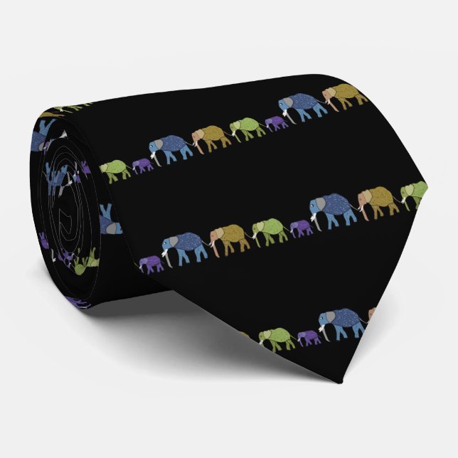 Elephants Never Forget Tie (Rolled)