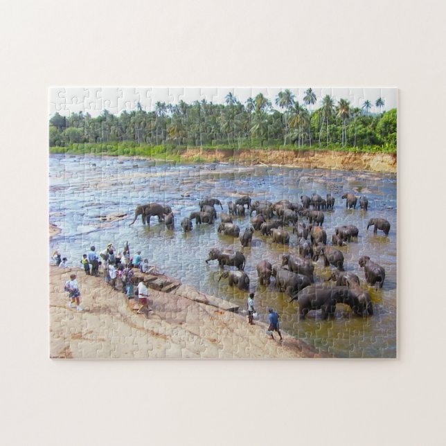 Elephants of Sri Lanka. Jigsaw Puzzle (Horizontal)