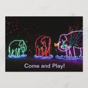 Elephants Play Invitations