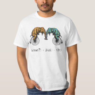 Elephants Plus Bikes Equal YIKES! T-Shirt