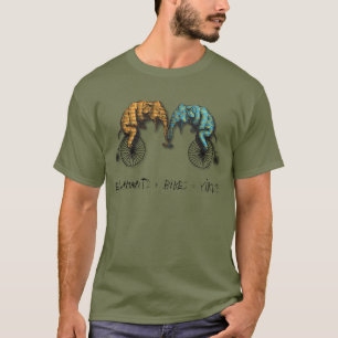 Elephants Plus Bikes Equal YIKES! T-Shirt