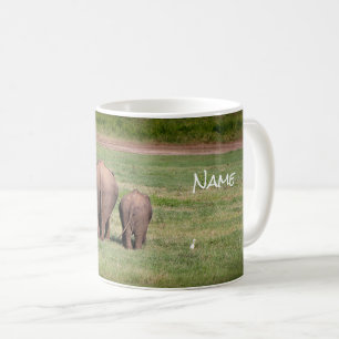 Elephants' Rearview Mirror Personalised Mug