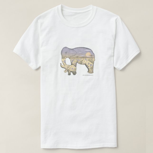 Elephants Rising (Art by Erin) T-Shirt (Design Front)