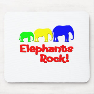 Elephants Rock! Mouse Pad