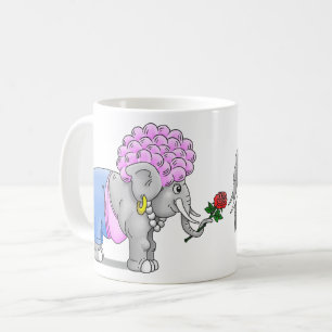 Elephants' Romantic Valentine's Day Coffee Mug