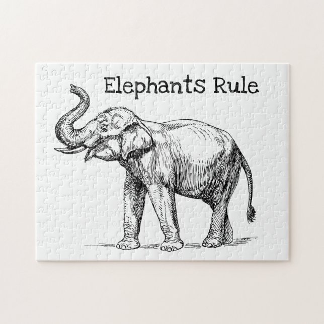 Elephants Rule Jigsaw Puzzle (Horizontal)