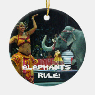 ELEPHANTS RULE! ornament