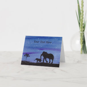 Elephants Thank You Card