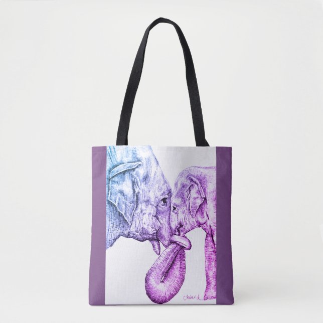 Elephants Tote Bag (Front)