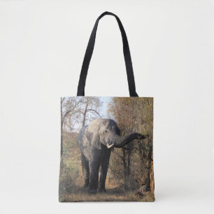 Elephants tote bag - different view front and back